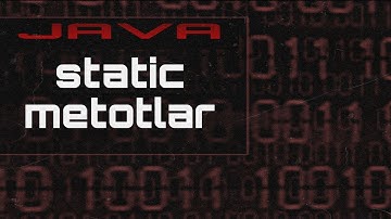 JAVA #1 | static metotlar
