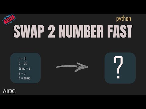 Python Swap Shortcut | Python Quickly Swap Number | How To Swap 2 Number Python | AIOC