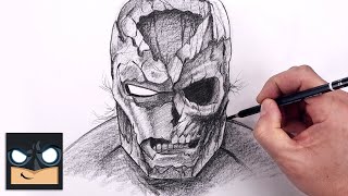 how to draw zombie iron man sketch tutorial step by step