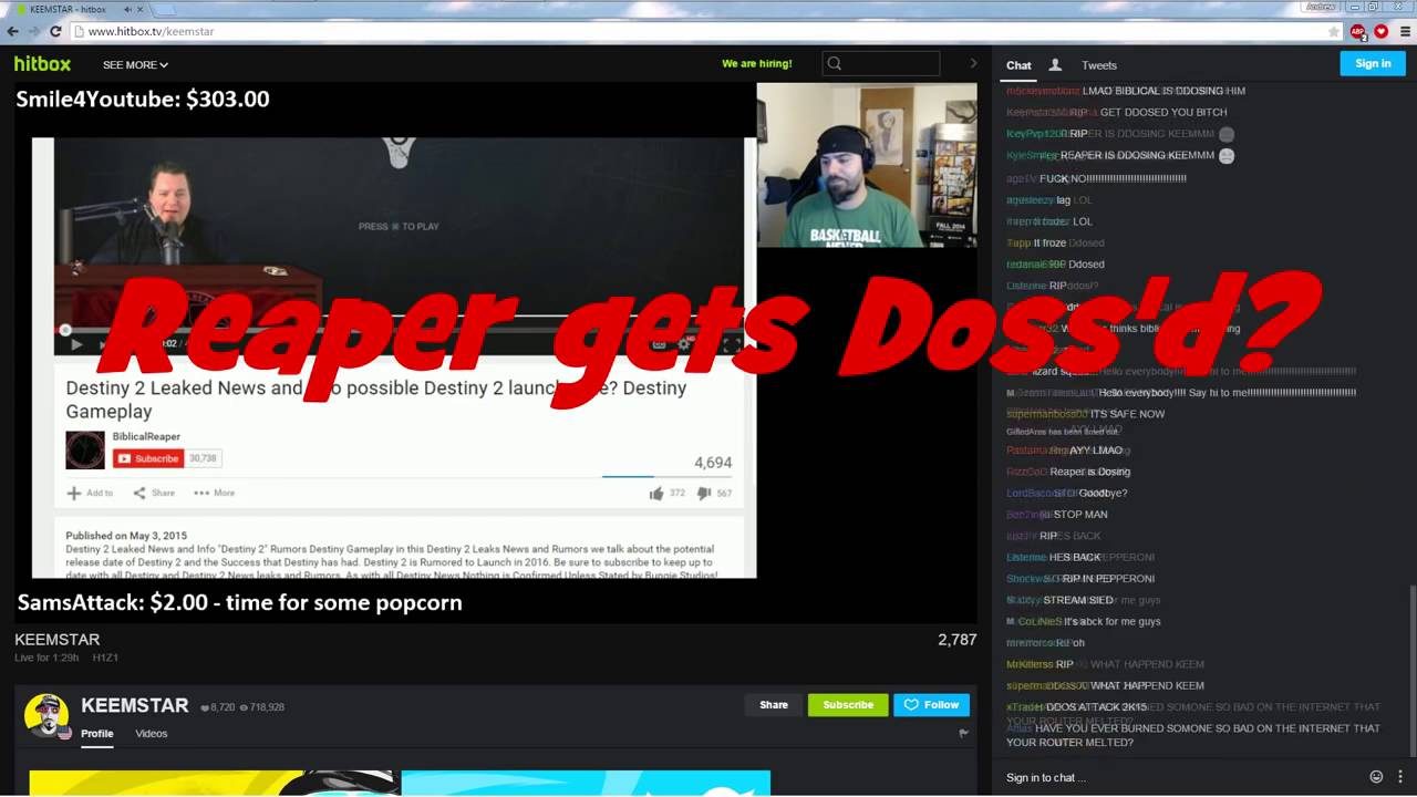 Keemstar Roasts Biblical Reaper ON STREAM! FULL ROAST