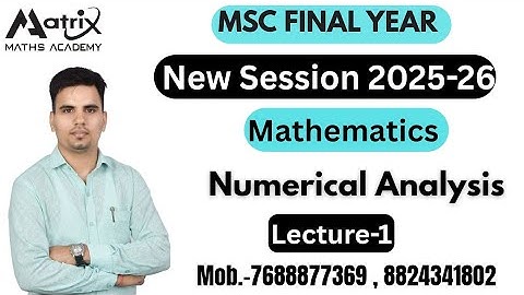 Msc Final Year # Iteration Method # Aitken