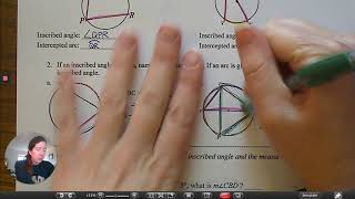 Geo- Circles Lesson 2- Inscribed Angles