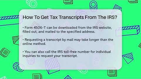 How To Get Tax Transcripts From The IRS? - US Citizenship Immigration Guide