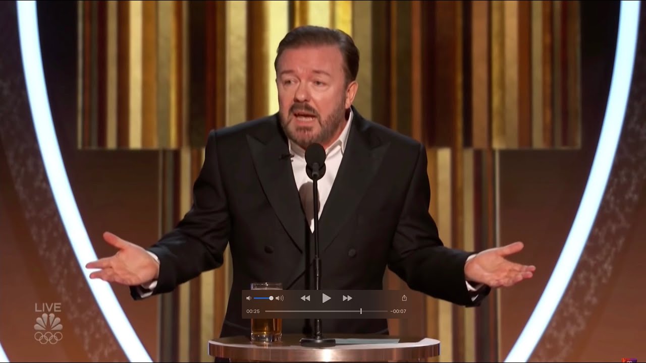 Ricky Gervais Jeffrey Epstein Joke Golden Globes 2020 - YouTube