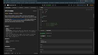 H-index 275 leetcode problem | medium | Python