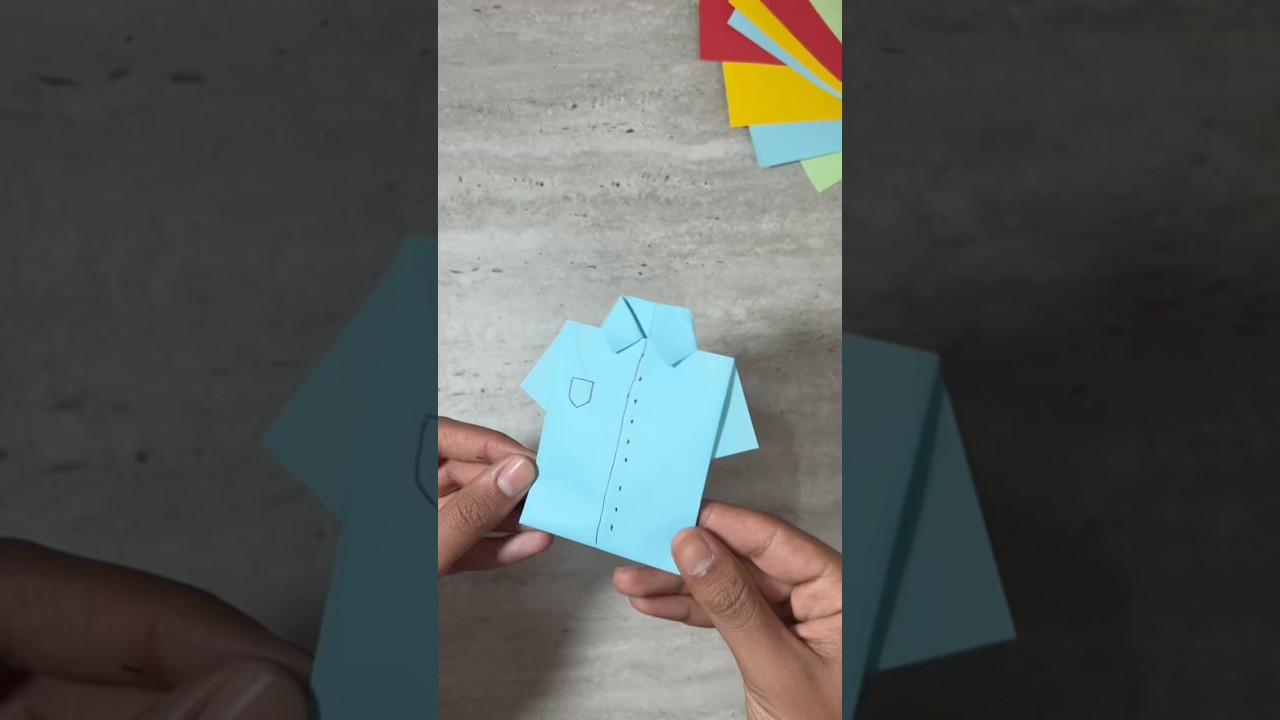 ORİGAMİ T-SHİRT #origami #paper #diy - YouTube