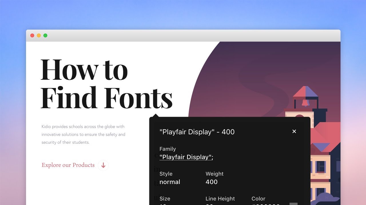 WhatFont - What html font