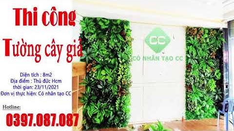 Thi công tường cây giả