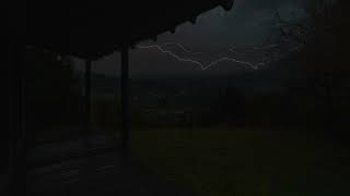 Thunderstorm Over Isolated Hillside Cabin | Echoing Thunders in Valley | Calm Before the Storm