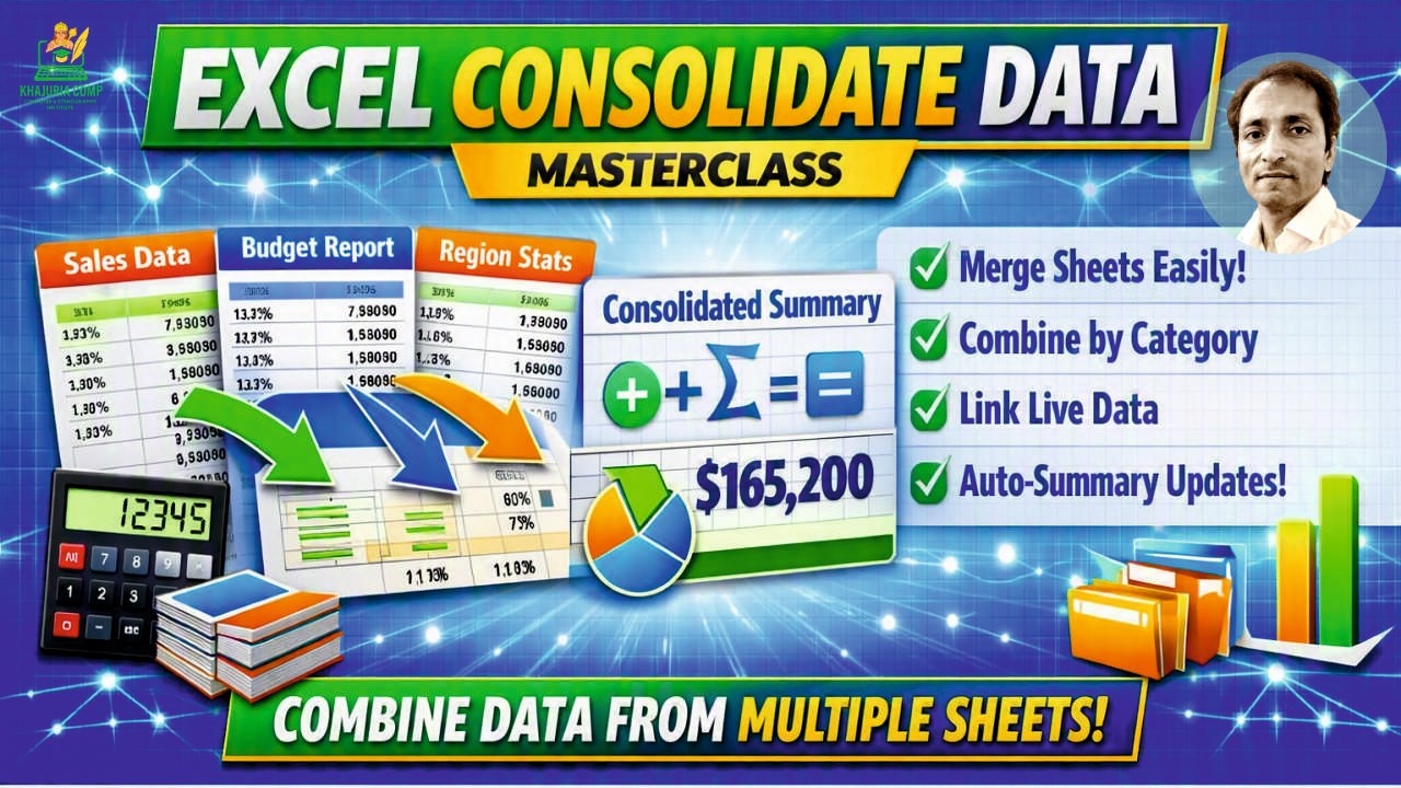 Master Consolidate Data from Multiple Sheets in MS-Excel — Complete ...