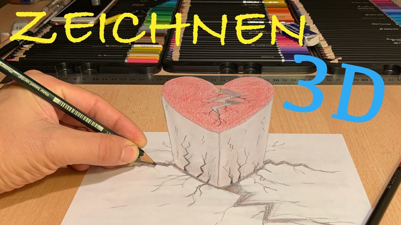 3d Herz Wie Zeichnet Man Ein 3d Herz Youtube