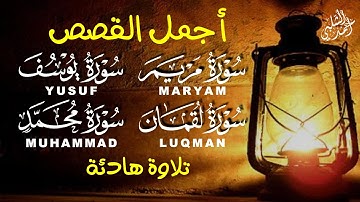 أجمل القصص هدوء وسكينة|سورة مريم,يوسف,لقمان ,محمد |القارئ أحمد الشلبي