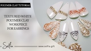 Part 2! White Polymer Clay Workpiece for Earrings - sanding, buffing, drilling . Video Tutorial Part 2! White Polymer Clay Workpiece for Earrings - sanding, buffing, drilling . Video Tutorial