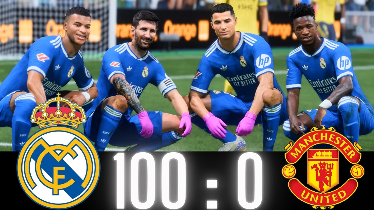 ФК 26 - РОНАЛДУ МЕССИ НЕЙМАР И МБАППЕ | ВСЕ ЗВЕЗДЫ | Реал Мадрид 100-0 Манчестер Юнайтед