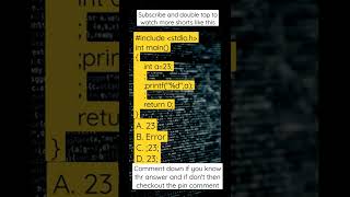 C programming quiz💻#shorts #codinginterviews #codinhindi #programminginhindi #programmingmemes