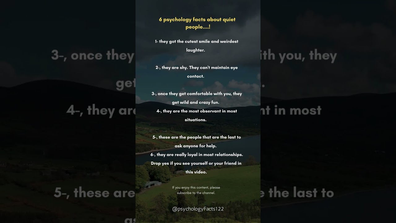 6 psychology facts about quiet people...! P2 