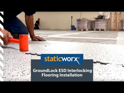 StaticWorx GroundLock ESD Interlocking Flooring Installation