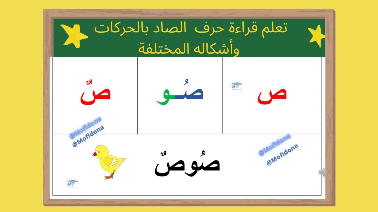تعلم قراءة حرف الصاد بالحركات وأشكاله المختلفة - YouTube