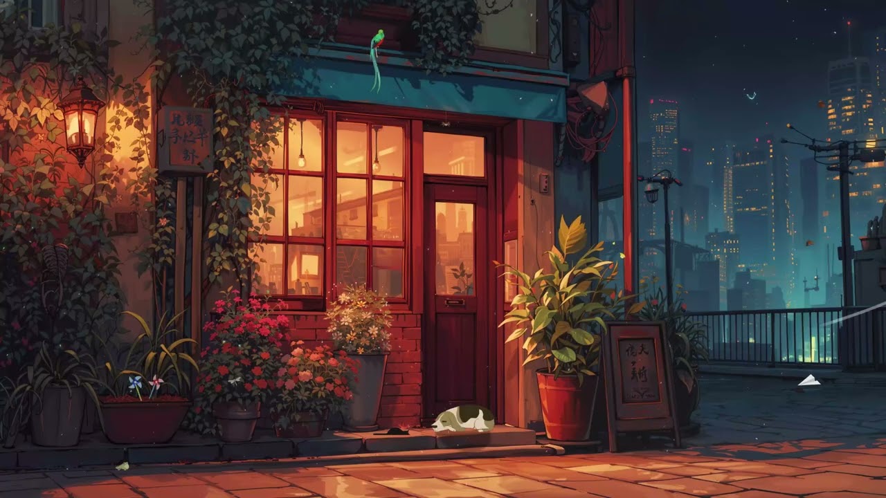 Cozy Night Vibes in the Lofi city Street 🌃 Relaxing Lofi Beats for Studying 🌙 Escape into peace