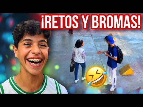 RETOS Y BROMAS EN LA CALLE😱😂✨