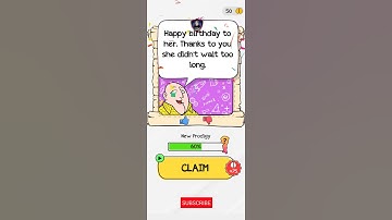 Braindom Level 258 Help the girl who is looking forward to her birthday tomorrow!
