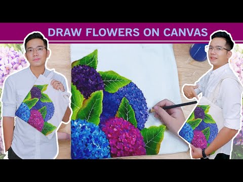 Vẽ Trên Túi Vải | How to draw on Canvas | Arylic panting | Zac art