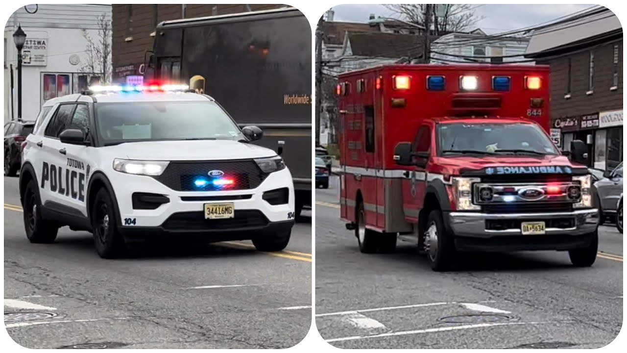 Totowa Police Unit 104 & Little Falls Fire Dept EMS Responding 1/26/23