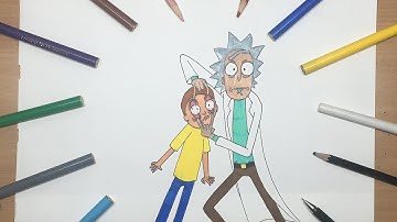 RICK AND MORTY | Part 1 | Sketching, Outlining | Art Channel