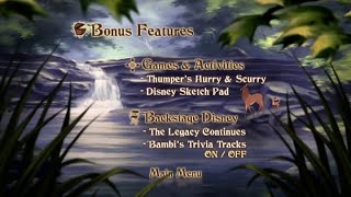 Bambi Ii 2006 Dvd Bonus Features Menu Spring