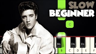 Can't Help Falling In Love - Elvis Presley | SLOW BEGINNER PIANO TUTORIAL + SHEET MUSIC byBetacustic