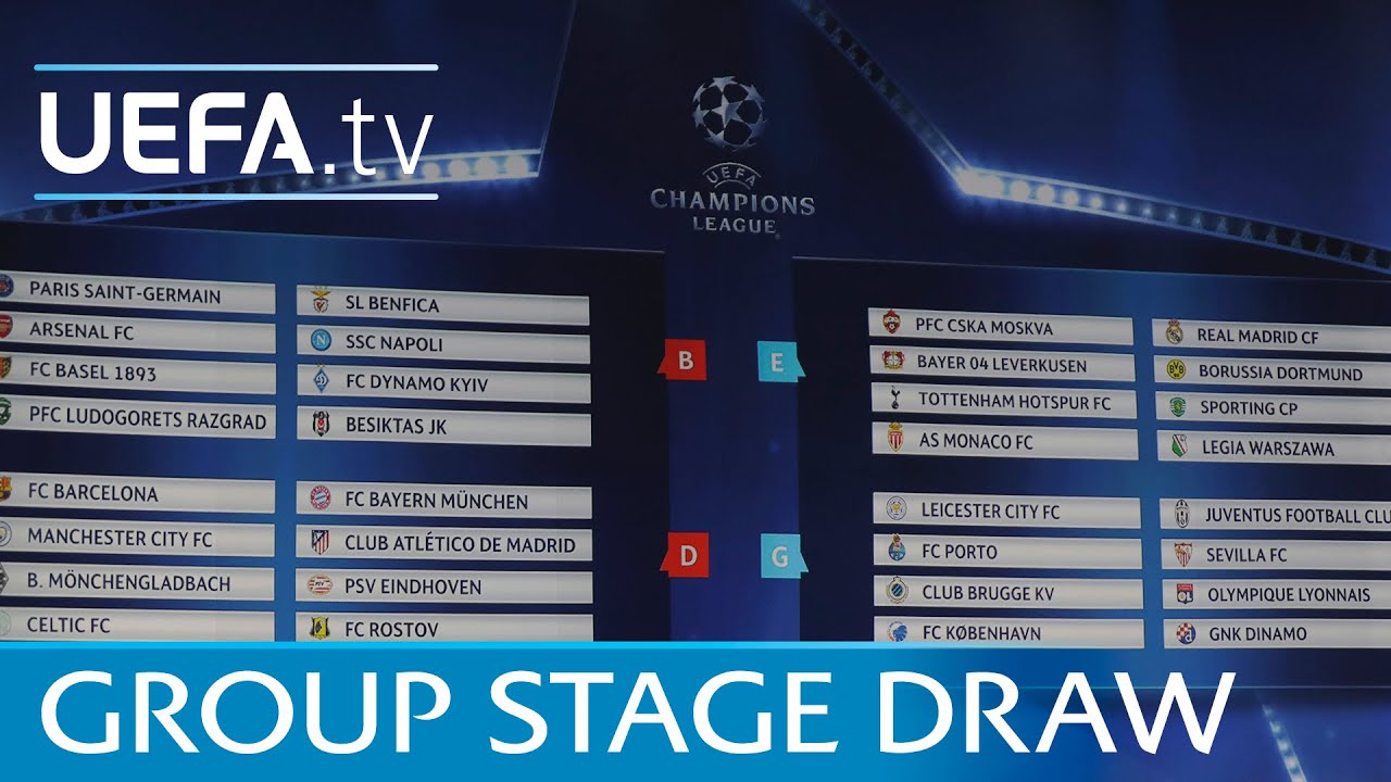 uefa champions league 2017 groups