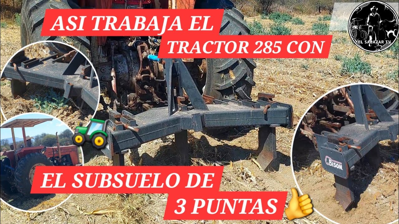 👍 ASI TRABAJA EL TRACTOR  MASSEY FERGUSON 285 CON EL SUBSUELO DE 3 PUNTAS 🚜 |El Salazar TV|