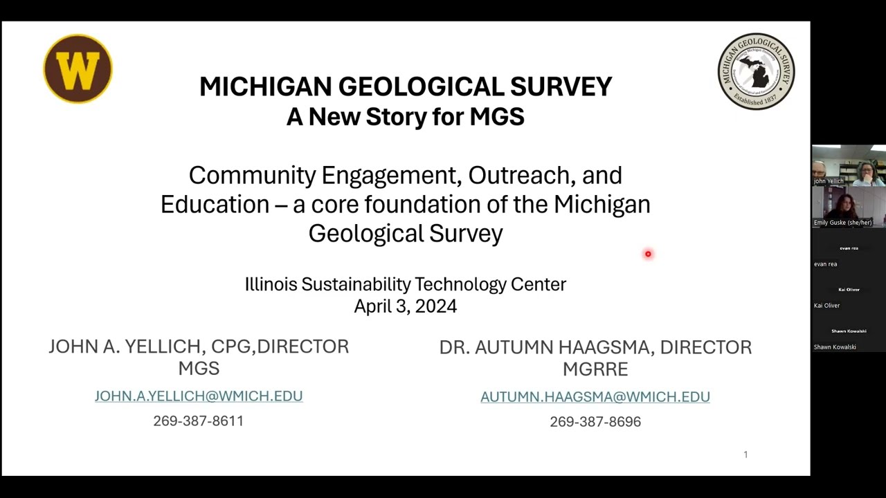 Community Engagement, Outreach, and Education – A core foundation of the Michigan Geological Survey