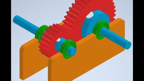 Gear Train Design using Autodesk Inventor - Project assignment for Skyfi Labs online course