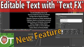 Editable text with the new Text FX - OpenToonz Tutorial