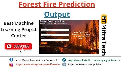Forest Fire Prediction Output - Mifratech#bestmlprojects#deeplearningpythonprojects#latestprojects