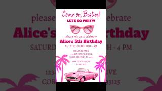 Barbie Malibu Birthday Invitation #zazzle #birthdaycelebration #barbie