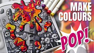 I Tried 2 VIRAL Alcohol Marker Techniques in Coco Wyo's Spooky Cutie Colouring Book
