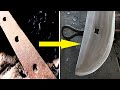 Forging a Big Cleaver Knife Out of Rusted Blade with Basic Tools!