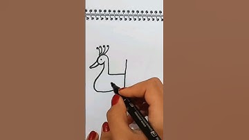 How to draw peacock🦚whit 4 number easily/peacock drawing#shorts #art #drawing