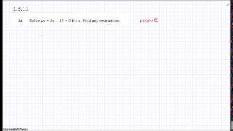 Chapter 1.3 Solving Equations