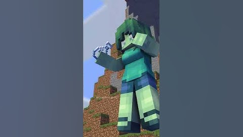 Minecraft Zombie Girl Falling - minecraft animation #shorts