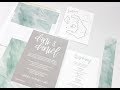 How To Assemble Wedding Invitations - Belly Bands, Envelope Liners - Greece Inspired