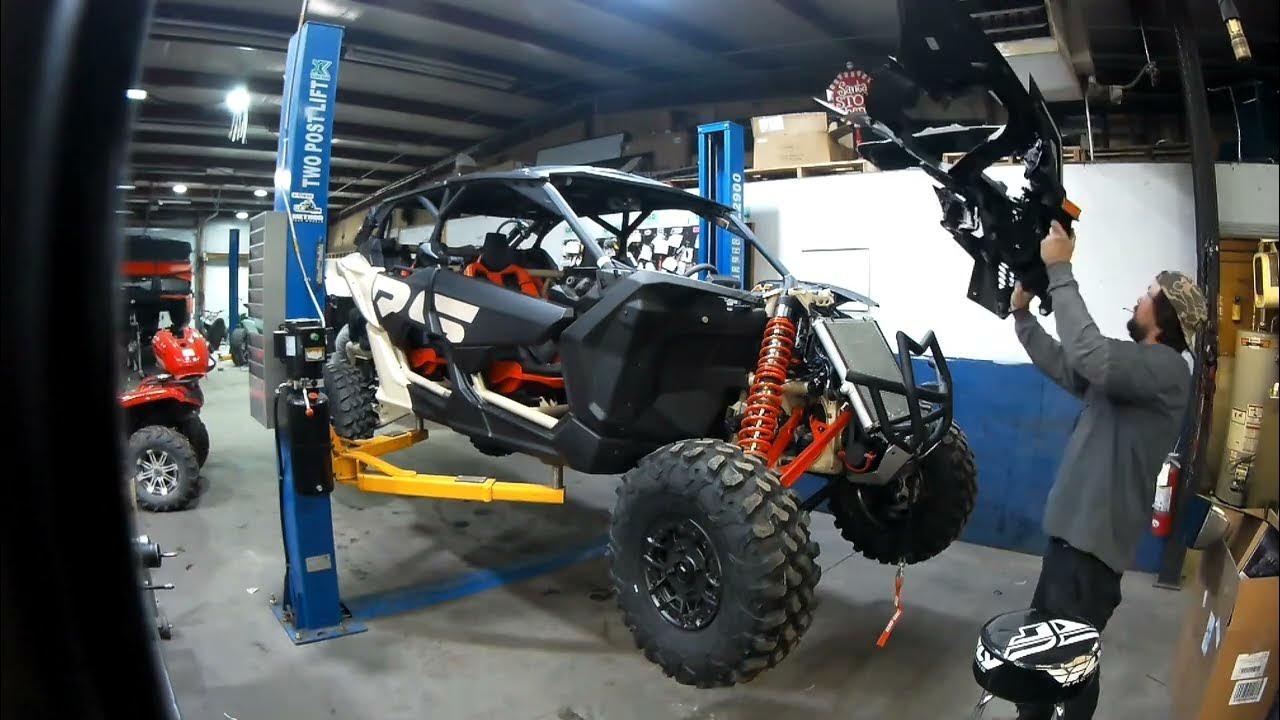 Timelapse CanAm X3 Front Bumper W/winch Install YouTube