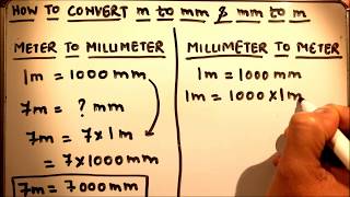 HOW TO CONVERT METER TO MILLIMETER AND ...