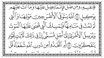 سورة الزمر 39  Az-Zumar   مكتوبة بصوت القارئ سعد الغامدي