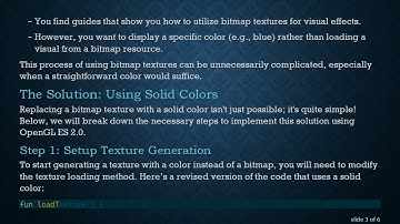 Create Simple Colors Instead of Bitmap Textures in OpenGL ES 2.0 for Android