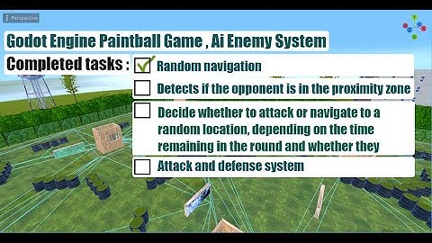 Godot Engine Paintball Game, Ai Enemy System