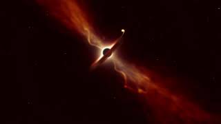Eso Death By Spaghettification Artistic Animation Of Star Being Tidally Disrupted By A Black Hole