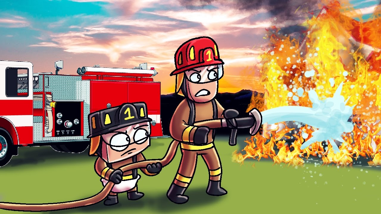 games people play Minecraft | Who's Your Daddy? Baby is a Firefighter! (Baby Fireman vs Forest Fire)